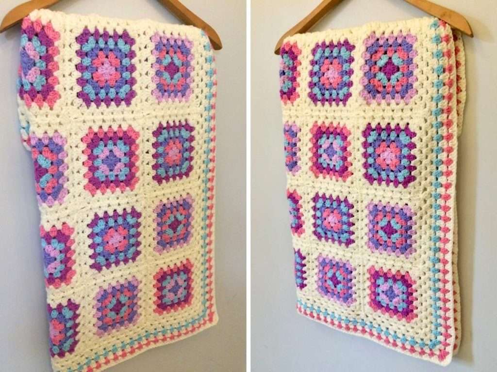 Photo showing the finished Pink Blanket.