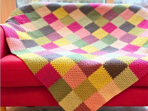 Rainforest Patchwork Squares Blanket