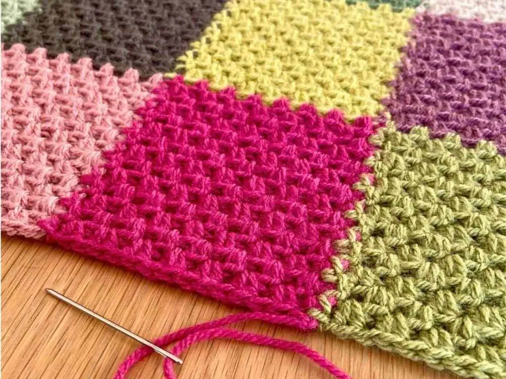 Sewing in the ends of a crochet project
